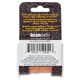 Beadsmith Wire Elements Tarnish-Resistant Wire - Copper, back of the packaging