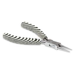 Beadsmith Zebra Round Nose Pliers - lying flat