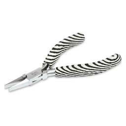 Beadsmith Zebra Flat Nose Pliers, at an angle