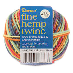 Darice Hemp Cord - Bright Colors, 200 ft