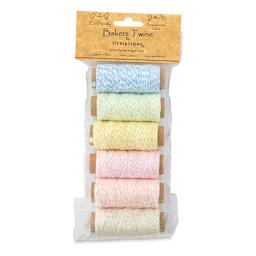 Hemptique Bakers Twine - Creamy Pastel, Pkg of 6 (In packaging)