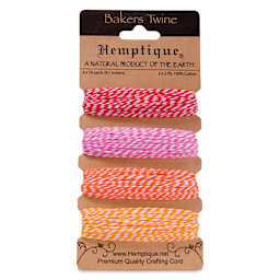 Hemptique Baker's Twine Card - 120 ft, Candy Lane