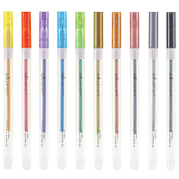 Hello Artist! Glitter Pens - Set of 10 with pen caps on