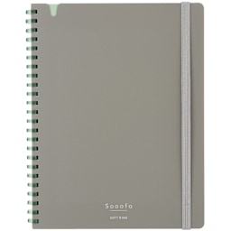 KOKUYO A5 Notebook, 80 Sheets, Warm Gray, Grid