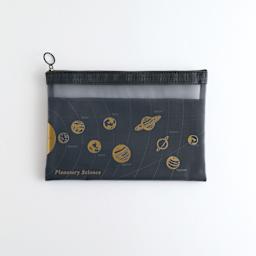 Green Flash Study Holic Mesh A5 Pouch, Planetary
