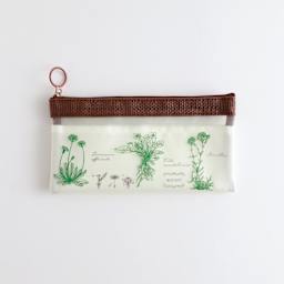 Green Flash Study Holic Mesh Pen Pouch, Botany