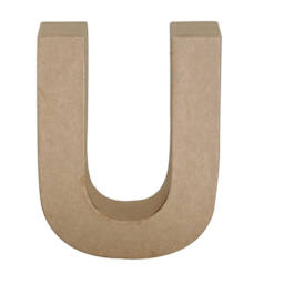 Paper Mache Letters & Numbers, U