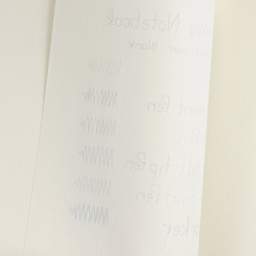 Lamy Softcover Notebook, bleed of pen marks on blank paper