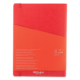 Fabriano Ecoqua Plus Hidden Spiral-Bound Notebook - Red, 11-7/10" x 8-1/4", Ruled, back cover