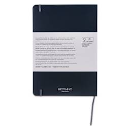 Fabriano Ispira Soft-Cover Notebook - Black, 5-4/5" x 8-1/4", Ruled, back cover