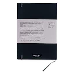 Fabriano Ispira Hard-Cover Notebook - Black, 5-4/5" x 8-1/4", Lined, back cover