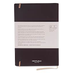 Fabriano Ispira Hard-Cover Notebook - Brown, 5-4/5" x 8-1/4", Dot Grid, back cover
