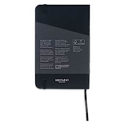 Fabriano EcoQua Plus Stitch-Bound Notebook - Black, 3-1/2" x 5-1/2", Dot Grid, back cover