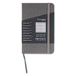 Fabriano EcoQua Plus Stitch-Bound Notebook - Grey, 3-1/2" x 5-1/2", Lined, front cover