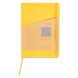 Fabriano EcoQua Plus Stitch-Bound Notebook - Yellow, 5-4/5" x 8-1/4", Dot Grid, front cover
