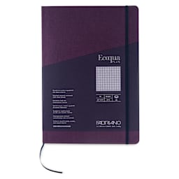 Fabriano EcoQua Plus Stitch-Bound Notebook - Wine, 8-1/4" x 11-3/4", Grid, front cover