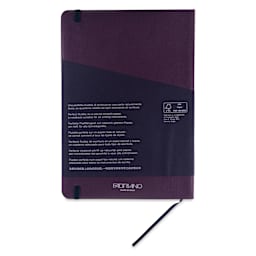 Fabriano EcoQua Plus Stitch-Bound Notebook - Wine, 5-4/5" x 8-1/4", Grid, back cover
