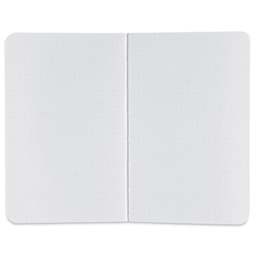 Fabriano Ecoqua Plus Fabric-Bound Notebook - Red, 3-1/2" x 5-1/2", Dot Grid, open
