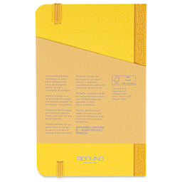 Fabriano Ecoqua Plus Fabric-Bound Notebook - Yellow, 3-1/2" x 5-1/2", Lined, back cover