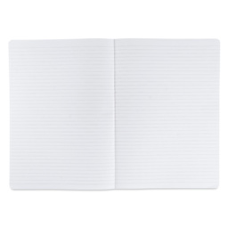 Fabriano Ecoqua Plus Fabric-Bound Notebook - Navy, 8-1/4" x 11-7/10", Lined, open