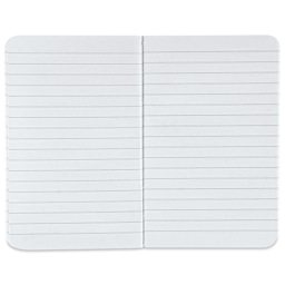 Fabriano Ecoqua Plus Fabric-Bound Notebook - Lime, 3-1/2" x 5-1/2", Lined, open