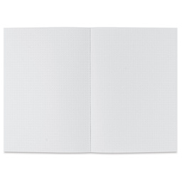 Fabriano Ecoqua Plus Glue-Bound Notebook - Black, 5-4/5" x 8-1/4", Dot Grid, open