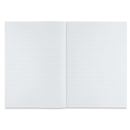 Fabriano Ecoqua Plus Glue-Bound Notebook - Grey, 8-1/4" x 11-7/10", Lined, open