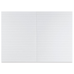 Fabriano Ecoqua Plus Glue-Bound Notebook - Grey, 5-4/5" x 8-1/4", Lined, open
