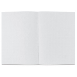 Fabriano Ecoqua Plus Glue-Bound Notebook - Grey, 5-4/5" x 8-1/4", Dot Grid, open