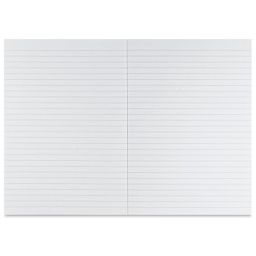 Fabriano Ecoqua Plus Glue-Bound Notebook - Red, 5-4/5" x 8-1/4", Lined, open