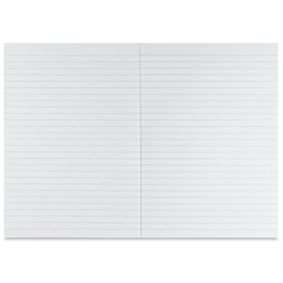 Fabriano Ecoqua Plus Glue-Bound Notebook - Yellow, 5-4/5" x 8-1/4", Lined, open