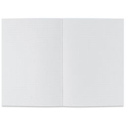 Fabriano Ecoqua Plus Glue-Bound Notebook - Yellow, 5-4/5" x 8-1/4", Dot Grid, open