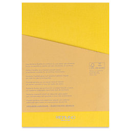 Fabriano Ecoqua Plus Glue-Bound Notebook - Yellow, 5-4/5" x 8-1/4", Dot Grid, back cover