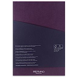 Fabriano Ecoqua Plus Glue-Bound Notebook - Wine, 8-1/4" x 11-7/10", Dot Grid, back cover