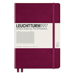 Leuchtturm1917 Squared Hardbound Notebook - Port Red, 5-3/4" x 8-1/4"