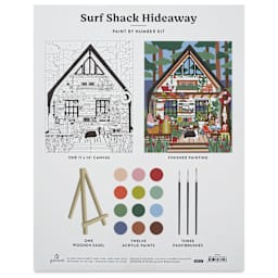 Surf Shack Hideaway Paint by Number Kit, back cover