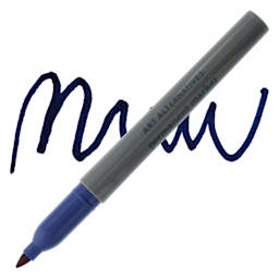 Art Alternatives Permanent Fine Marker - Navy Marker and Swatch