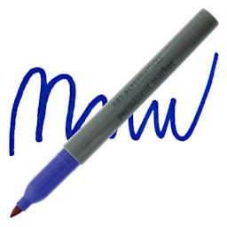 Art Alternatives Permanent Fine Marker - Blue Marker and Swatch