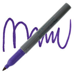 Art Alternatives Permanent Fine Marker - Purple Marker and Swatch