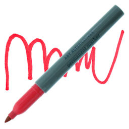 Art Alternatives Permanent Fine Marker - Red Marker and Swatch
