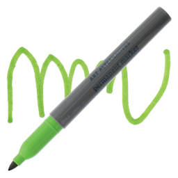 Art Alternatives Permanent Fine Marker - Lime Marker and Swatch