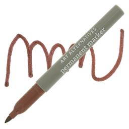Art Alternatives Permanent Fine Marker - Brown Marker and Swatch