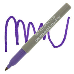 Art Alternatives Permanent Marker - Purple Marker and Swatch
