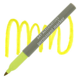 Art Alternatives Permanent Fine Marker - Chartreuse Marker and Swatch