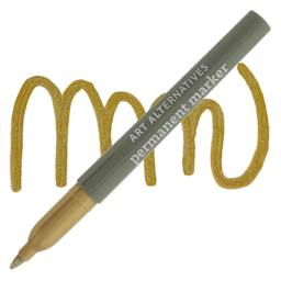 Art Alternatives Permanent Marker - Metallic Gold Marker and Swatch