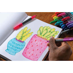 Permanent Marker Set 24-Color Fine Tip Set