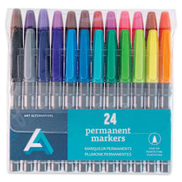 Permanent Marker Set 24-Color Fine Tip Set