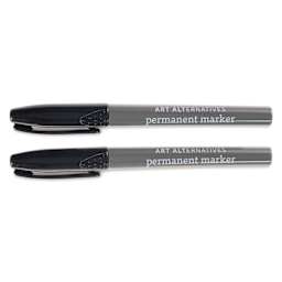 Permanent Marker Set Black - Fine Tip, 2/Pkg.