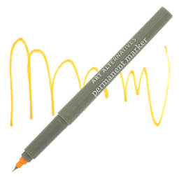 Art Alternatives Permanent Fine Marker - Tangerine Marker and Swatch