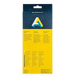 Art Alternatives Economy Watercolor Tubes - Set of 12 with Brush, 12 ml back of package